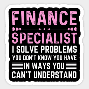 Funny finance accounting specialist woman financial advisors Sticker